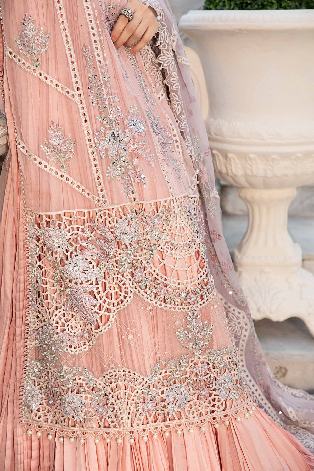 Unstitched Embroidered Chiffon Suit | MPC-24-106 Baby Pink