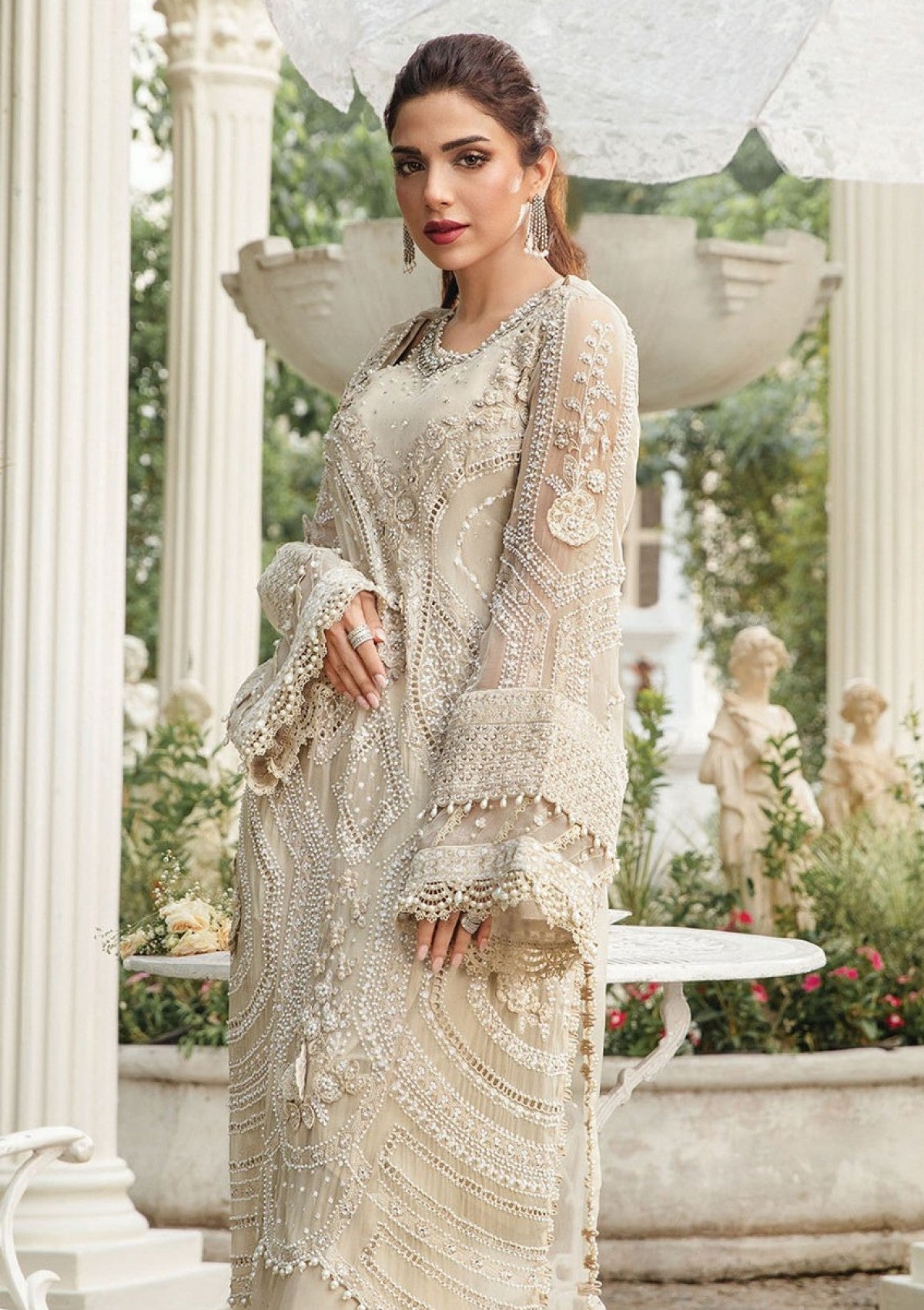 Unstitched Chiffon 24 - MPC-24-104 Ivory
