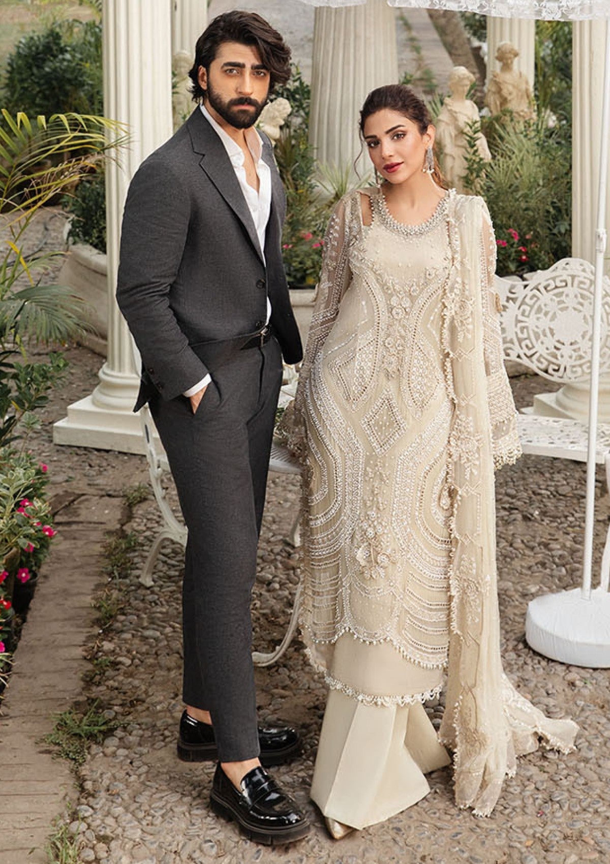 Unstitched Chiffon 24 - MPC-24-104 Ivory