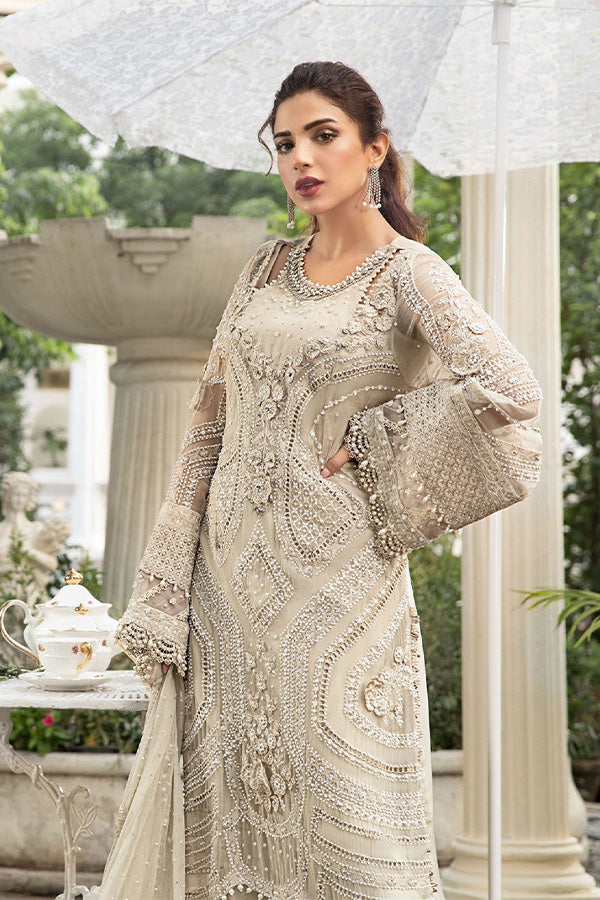Unstitched Chiffon 24 - MPC-24-104 Ivory