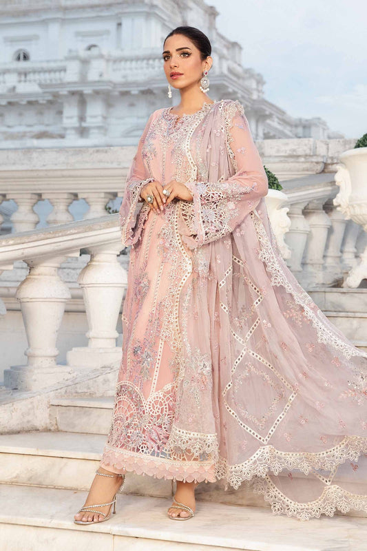 Unstitched Embroidered Chiffon Suit | MPC-24-106 Baby Pink